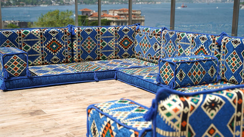 8 Thickness U Sofa Set, Floor Cushions, Traditional Turkish Sofa, Handmade Arabic Sofa