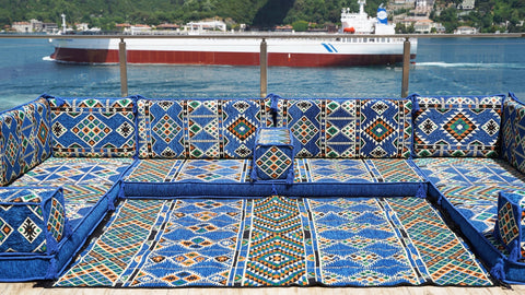 8 Thickness U Sofa Set, Floor Cushions, Traditional Turkish Sofa, Handmade Arabic Sofa