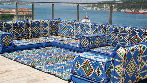 8 Thickness U Sofa Set, Floor Cushions, Traditional Turkish Sofa, Handmade Arabic Sofa