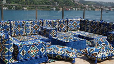 8 Thickness U Sofa Set, Floor Cushions, Traditional Turkish Sofa, Handmade Arabic Sofa