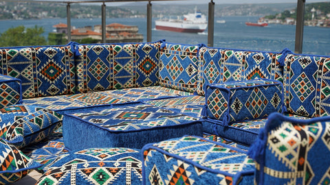 8 Thickness U Sofa Set, Floor Cushions, Traditional Turkish Sofa, Handmade Arabic Sofa