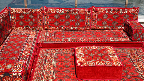 L Shaped Arabic Seating Set, Turkish Sofa, Oriental Sofa