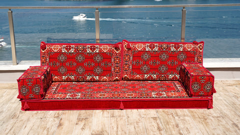 Loveseat Sofa, Moroccan Sofa Seating, Arabic Jalsa Set