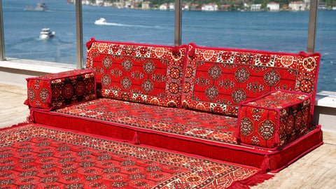 Single Sofa Set, Moroccan Sofa Seating, Floor Cushions