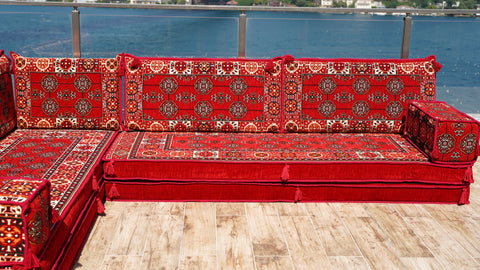 L Shaped Floor Sofa, Arabic Seating, Majlis Sofa, Floor Seating Set