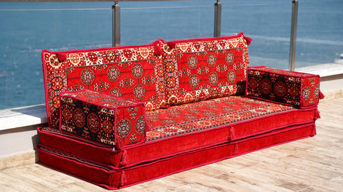 Loveseat Sofa, Moroccan Sofa Seating, Arabic Jalsa Set