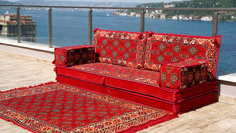 Single Sofa Set, Moroccan Sofa Seating, Floor Cushions