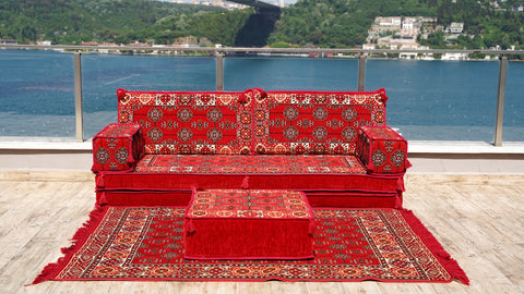 Single Sofa Set, Moroccan Sofa Seating, Floor Cushions