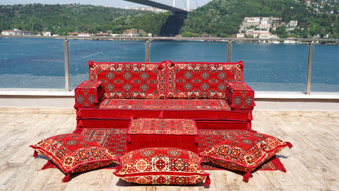 Single Sofa Set, Moroccan Sofa Seating, Floor Cushions