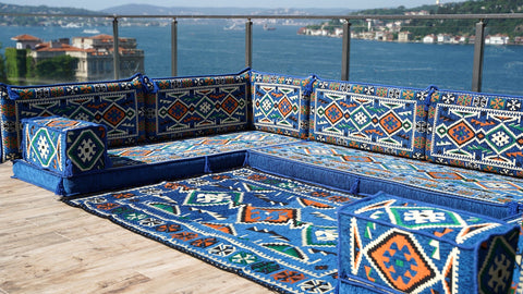 8 Thickness U Sofa Set, Moroccan Sofa, Floor Seating, Turkish Seating Sofa Set