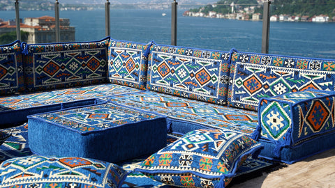 L Shaped Arabic Sofa, Majlis Sofa, Floor Cushions, Arabic Jalsa