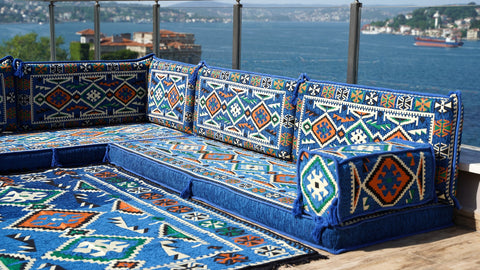 L Shaped Arabic Sofa, Majlis Sofa, Floor Cushions, Arabic Jalsa