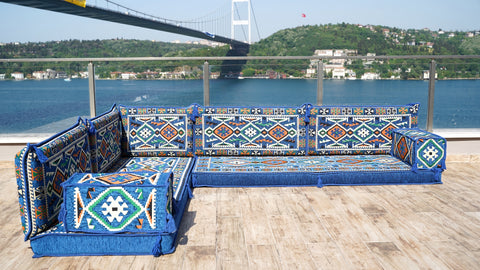 L Shaped Arabic Sofa, Majlis Sofa, Floor Cushions, Arabic Jalsa
