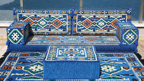 Single Sofa Set, Floor Cushions, Arabic Jalsa Seating