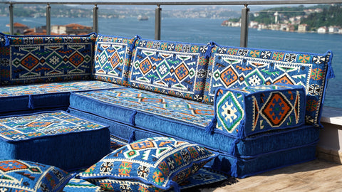 L Shaped Arabic Sofa, Majlis Sofa, Floor Cushions, Arabic Jalsa