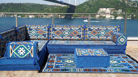 L Shaped Arabic Sofa, Majlis Sofa, Floor Cushions, Arabic Jalsa