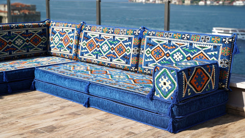 L Shaped Arabic Sofa, Majlis Sofa, Floor Cushions, Arabic Jalsa
