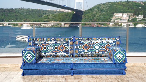 Loveseat Sofa, Turkish Cushions, Arabic Floor Seating