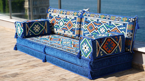 Loveseat Sofa, Turkish Cushions, Arabic Floor Seating