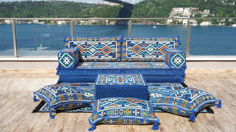 Single Sofa Set, Floor Cushions, Arabic Jalsa Seating
