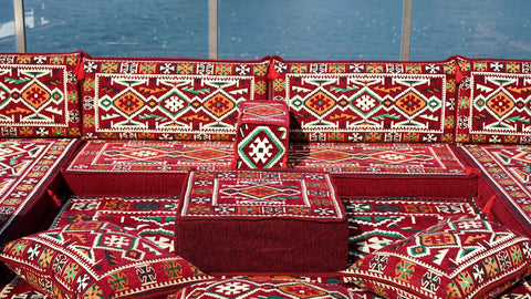 8 Thickness U Sofa Set, Moroccan Sofa Seating, Floor Seating Set, Turkish Sofa