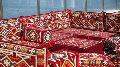 8 Thickness U Sofa Set, Moroccan Sofa Seating, Floor Seating Set, Turkish Sofa
