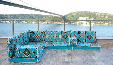 L Shaped Floor Cushions, Arabic Floor Sofa Set, Arabic Jalsa Set