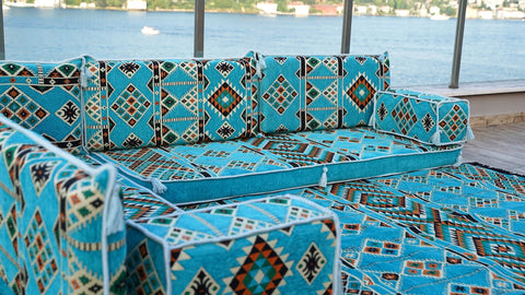8 Thickness L Shape Sofa, Floor Cushions, Arabic Floor Sofa Set, Arabic Jalsa Set