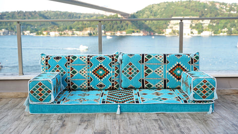 Turkish Loveseat Sofa, Arabic Majlis, Turkish Floor Seating Set