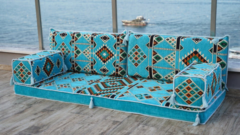 8 Thickness Loveseat, Arabic Majlis, Turkish Floor Seating Set