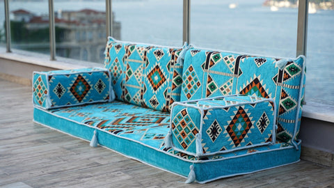 8 Thickness Loveseat, Arabic Majlis, Turkish Floor Seating Set