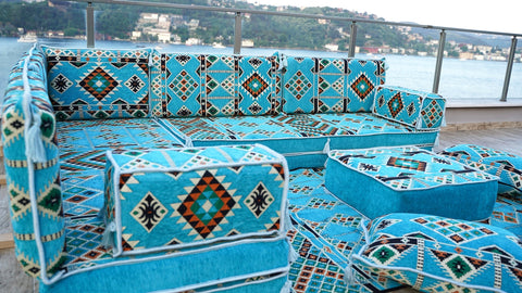 8 Thickness L Shape Sofa, Floor Cushions, Arabic Floor Sofa Set, Arabic Jalsa Set