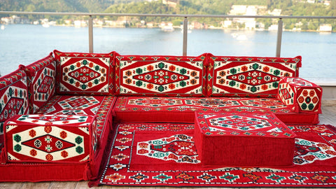 8 Thickness L Shape Sofa, Arabic Sofa, Turkish Floor Sofa, Majlis Sofa Set