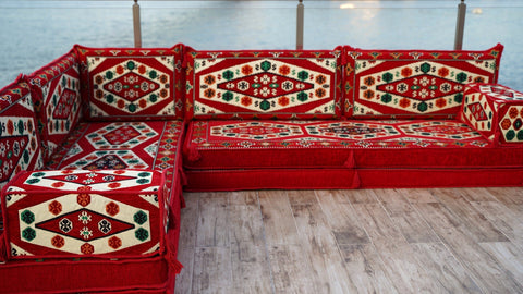 8 Thickness L Shape Sofa, Arabic Sofa, Turkish Floor Sofa, Majlis Sofa Set