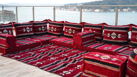 Arabic Majlis Seating, U Shaped Moroccan Sofa, Floor Sofa Set