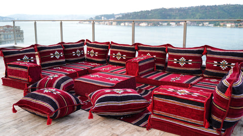 Arabic Majlis Seating, U Shaped Moroccan Sofa, Floor Sofa Set