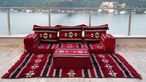 Single Sofa Set, Arabic Sofa, Floor Sofa Seating Cushions