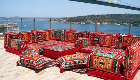 8 Thickness U Sofa Set, Moroccan Sofa Seating, Turkish Seating Cushions