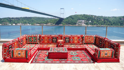 8 Thickness U Sofa Set, Moroccan Sofa Seating, Turkish Seating Cushions