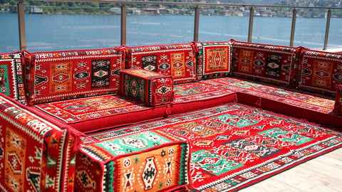 8 Thickness U Sofa Set, Moroccan Sofa Seating, Turkish Seating Cushions