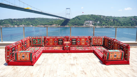 8 Thickness U Sofa Set, Moroccan Sofa Seating, Turkish Seating Cushions