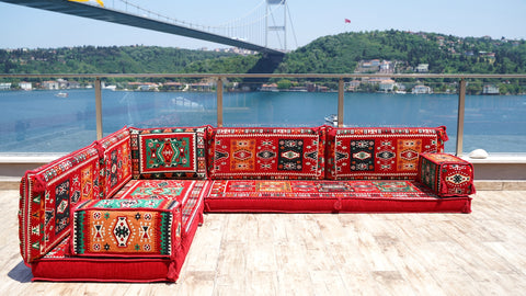 L Shaped Floor Seating Sofa, Moroccan Sofa Seating, Majlis Sofa
