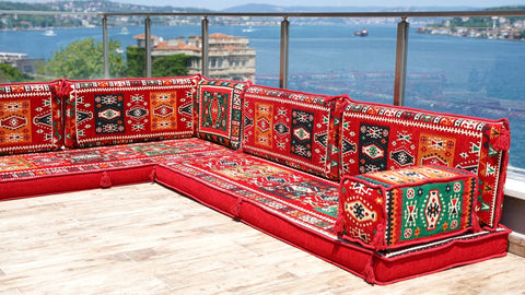 8 Thickness L Shape Sofa, Floor Seating Sofa, Moroccan Sofa Seating, Majlis Sofa