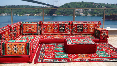 L Shaped Floor Seating Sofa, Moroccan Sofa Seating, Majlis Sofa