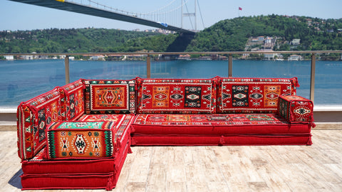 L Shaped Floor Seating Sofa, Moroccan Sofa Seating, Majlis Sofa