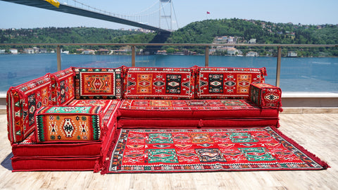 L Shaped Floor Seating Sofa, Moroccan Sofa Seating, Majlis Sofa