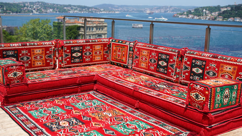 L Shaped Floor Seating Sofa, Moroccan Sofa Seating, Majlis Sofa