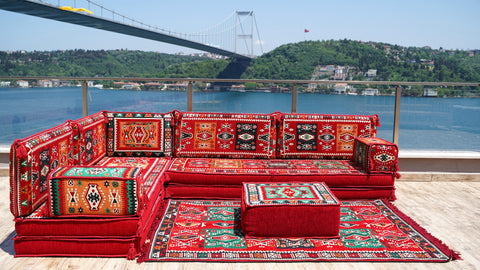 L Shaped Floor Seating Sofa, Moroccan Sofa Seating, Majlis Sofa