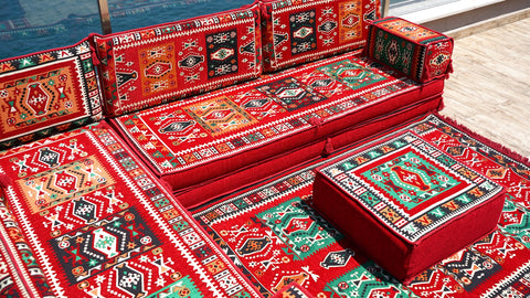 L Shaped Floor Seating Sofa, Moroccan Sofa Seating, Majlis Sofa