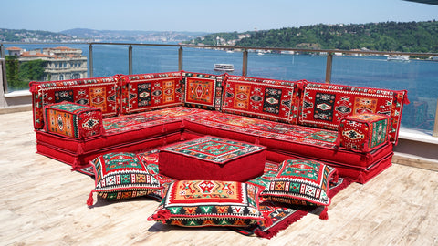 L Shaped Floor Seating Sofa, Moroccan Sofa Seating, Majlis Sofa